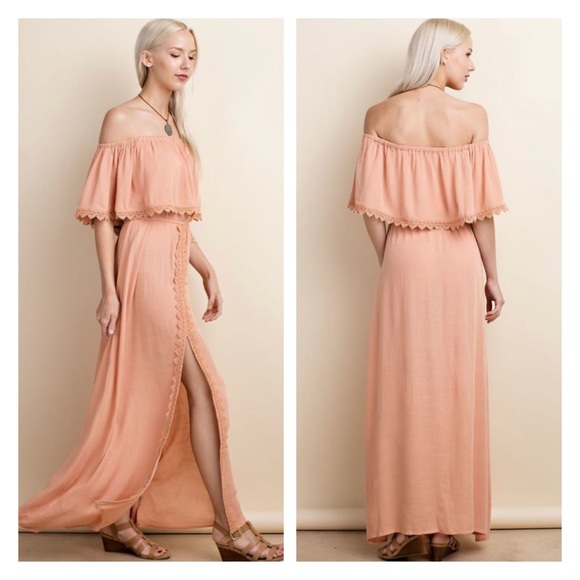 LAST S maxi dress in dusty burnt orange - Picture 1 of 4